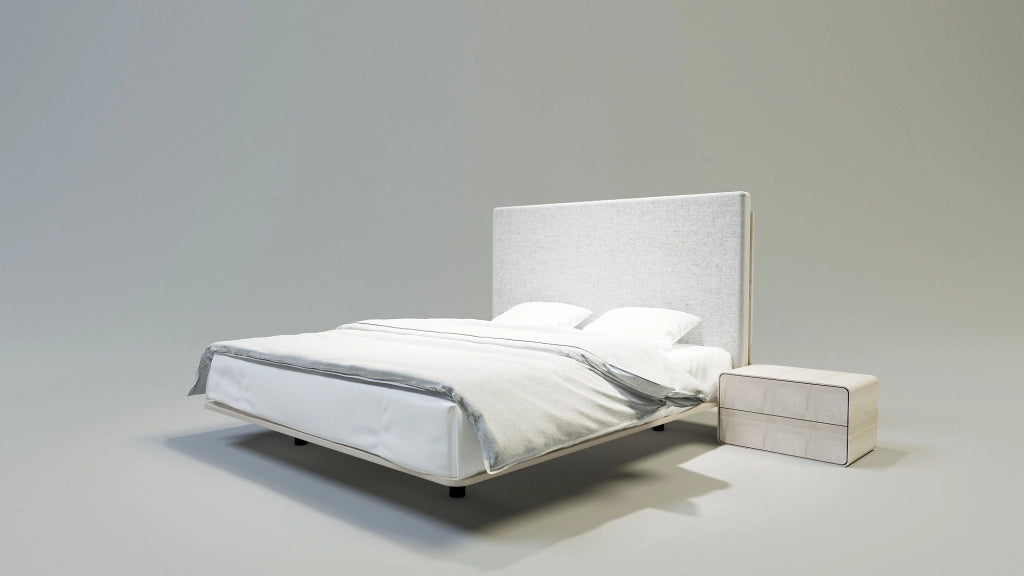 LETTO IMBOTTITO SONAR 120x200 SOLIK ROVERE NATURALE