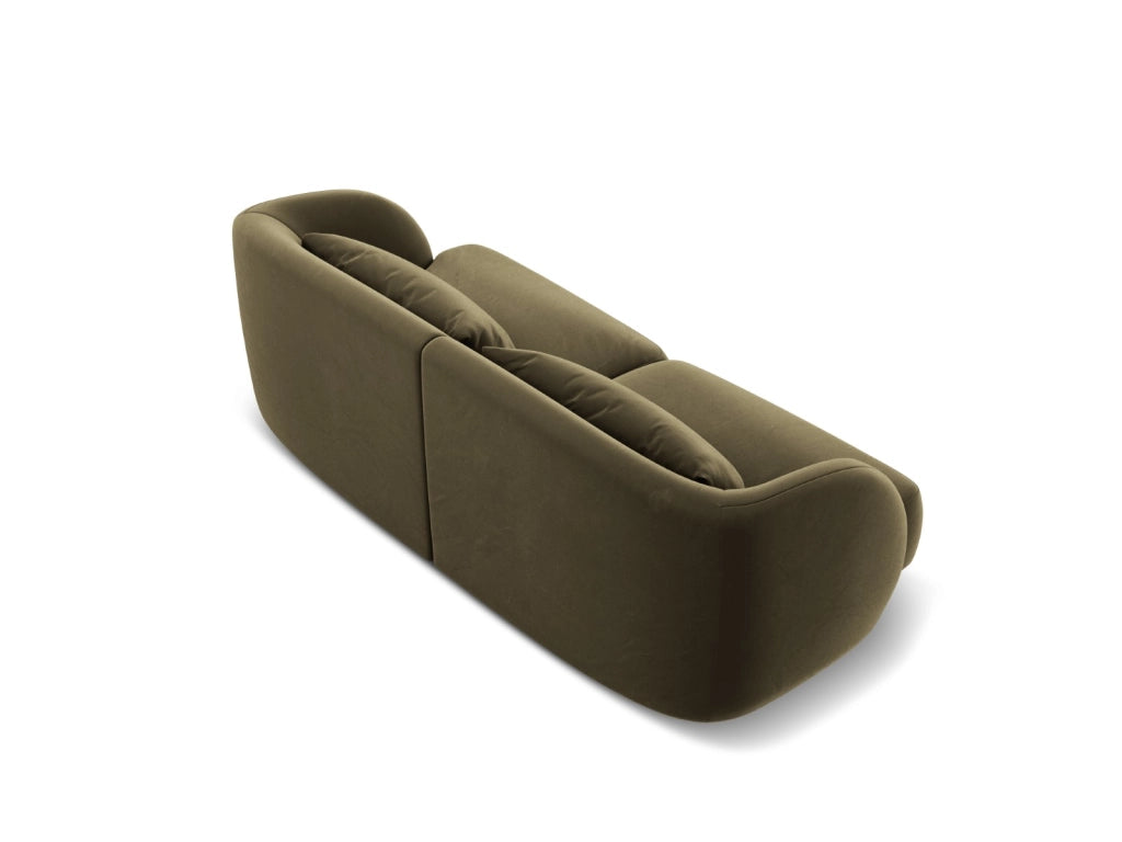 Cosmopolitan Design - Divano "Tulum" 2 posti in velluto verde 