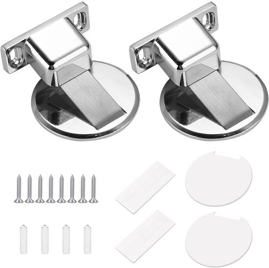 Stopper Magnetico per Porta in Acciaio Inossidabile - Autoadesivo - Design Compatto - Alta Resistenza al Traffico - Resistente al Vento - Stopper per Porta