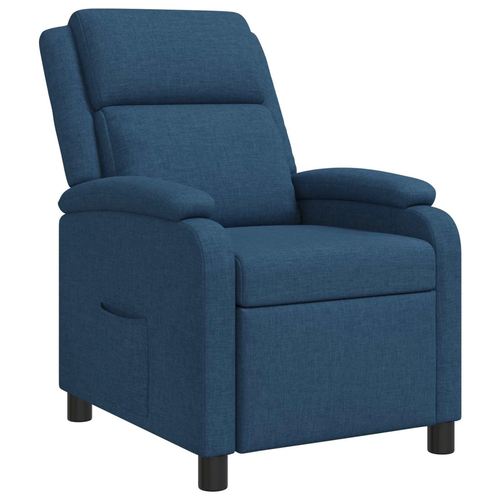 Divano Sedia-Poltrona reclinabile Blu Tessuto 105359