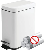 Vaschetta di Rifiuti con Chiusura Soft 5L - Bianco Lucido - Design Sottile
