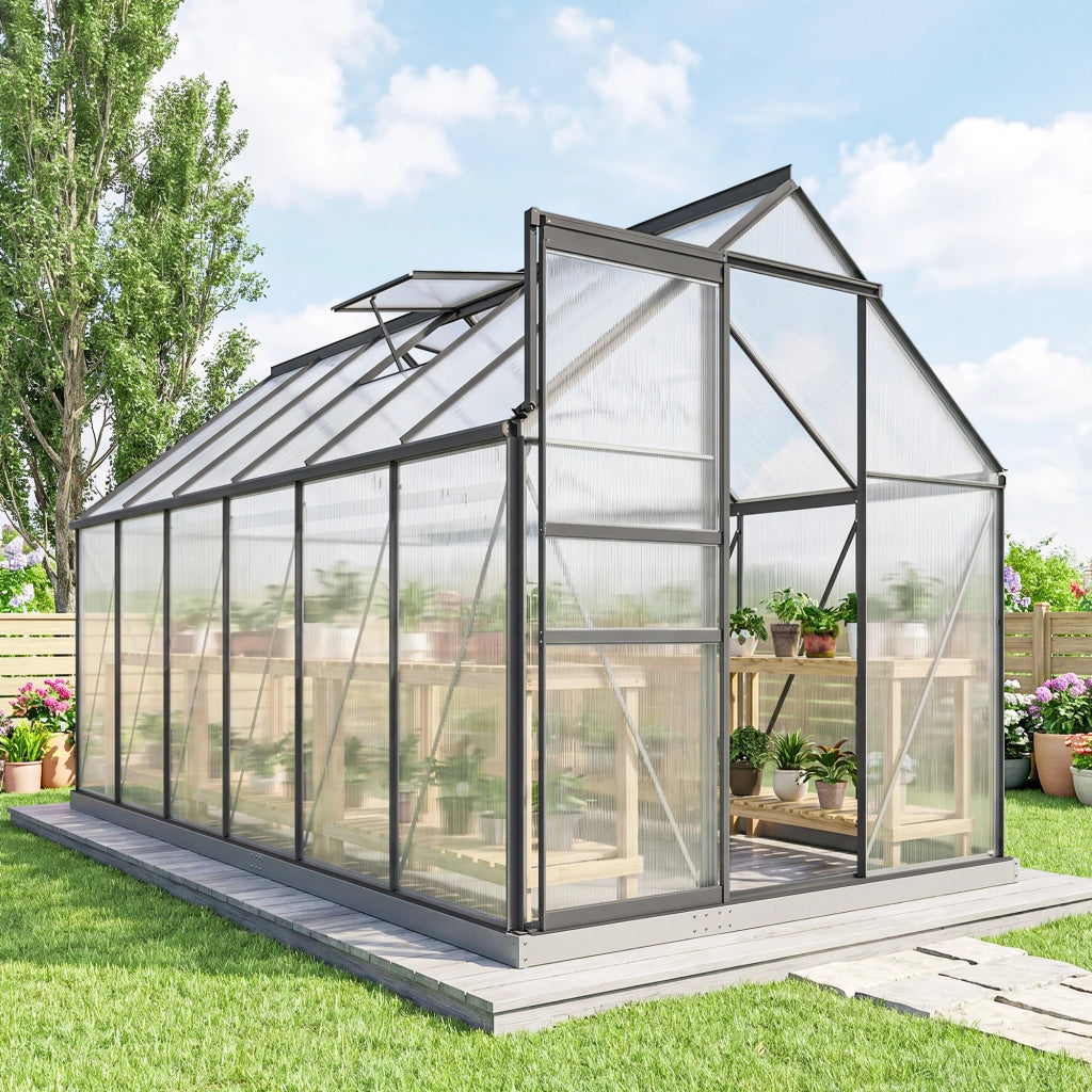 Serra da giardino in alluminio e policarbonato ¨C zephmum ¨C 190x375x199 cm