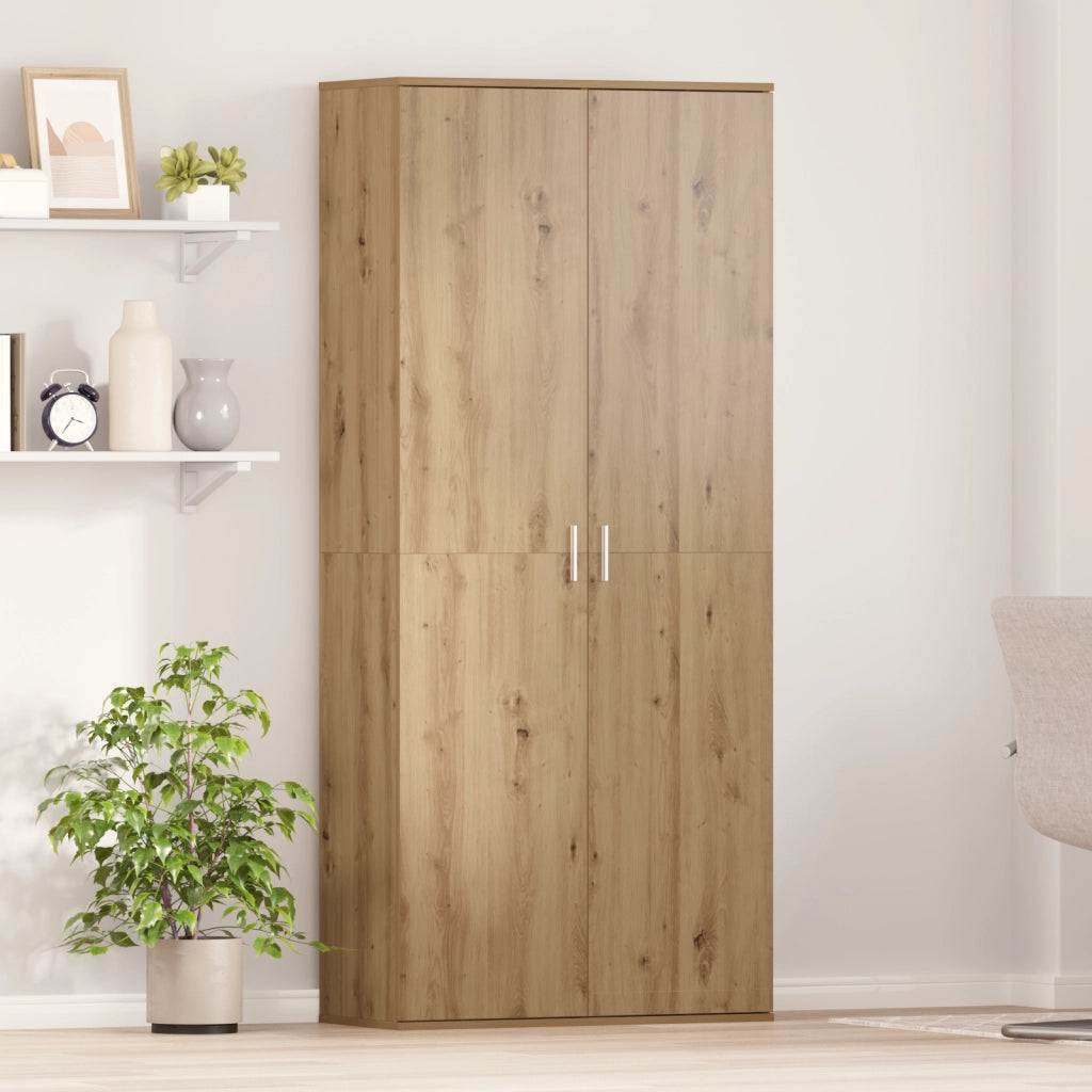 Highboard in Rovere Artigianale 80x35x180 cm in Legno Ingegnerizzato