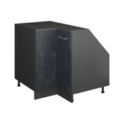 Mobile cucina angolare per sottotetto R-Line Calce nera/Antracite 75.6 cm con 1 porta, carcassa dell’armadio profondità 60 cm Vicco