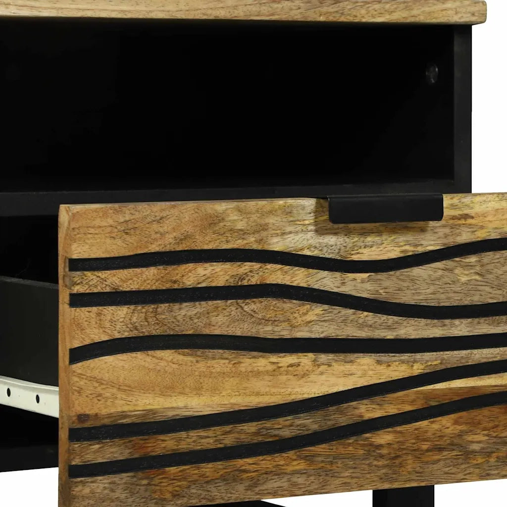 Tavolino da salotto con cassetto Marrone e Nero 80 x 54 x 40 cm 4017949