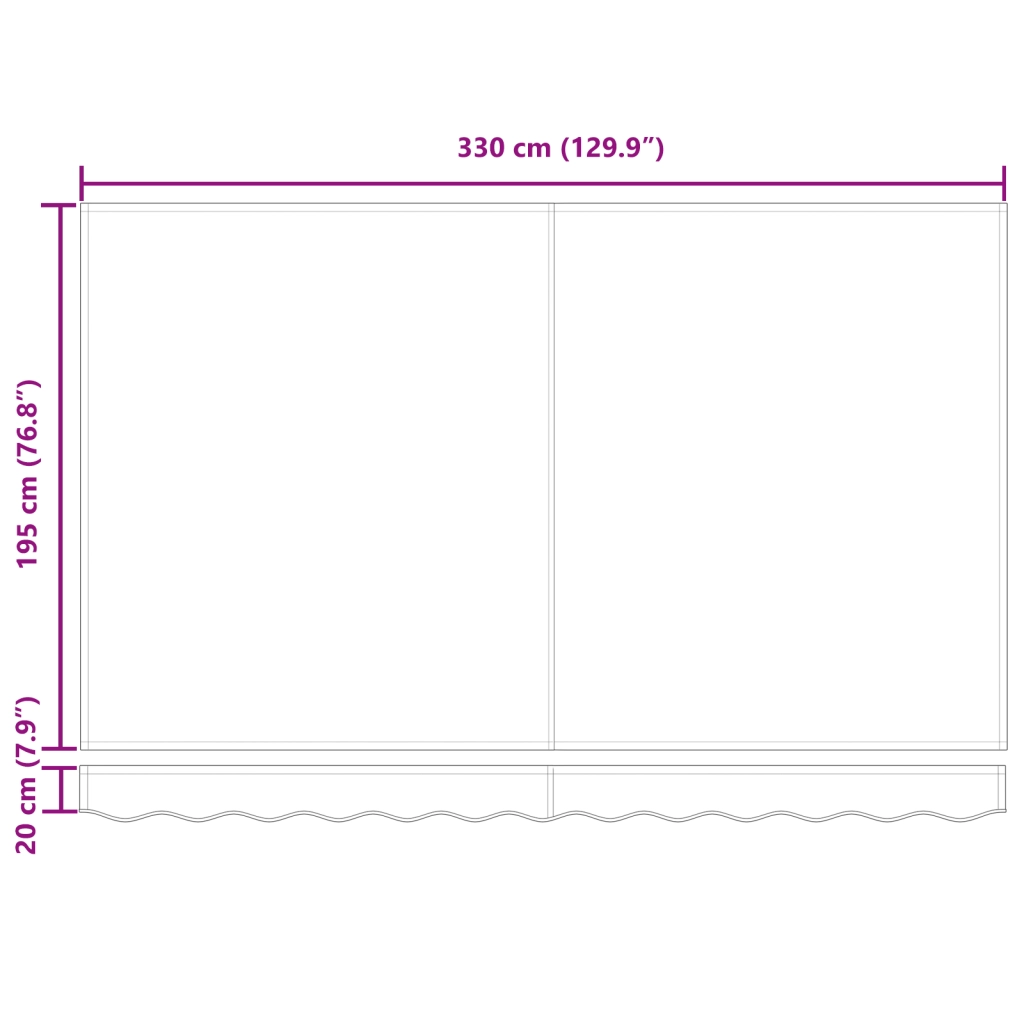 Tessuto di ricambio per tenda da sole grigio chiaro per telaio 3.5x2 m