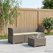 Divano da giardino 3 posti con cuscini in look rattan PP 3443830