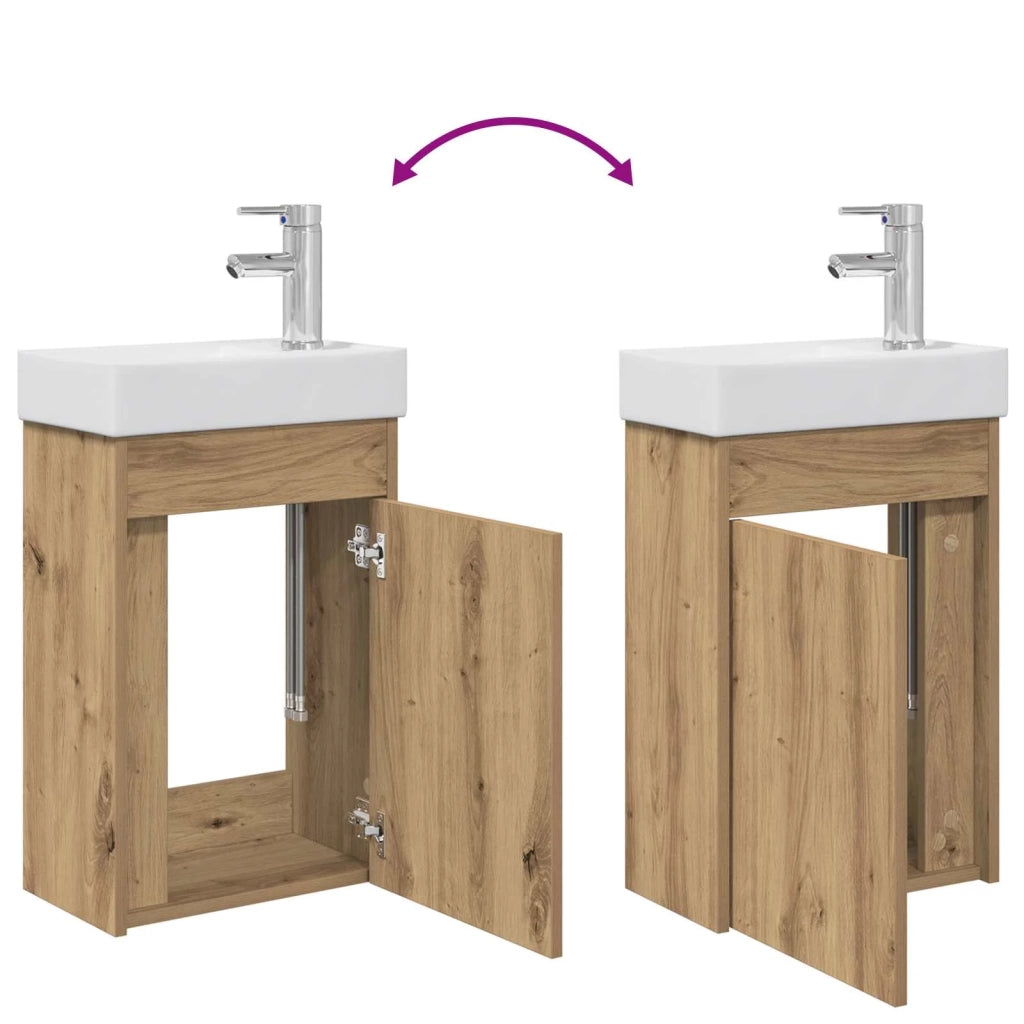 Mobile bagno con rubinetto Rovere Artigianale 889528