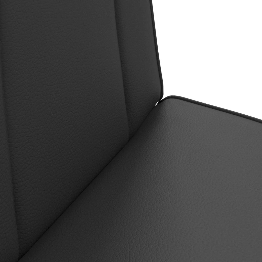 Sedia a pavimento regolabile Nero Similpelle