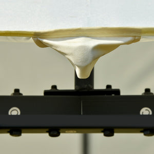 Gazebo da Giardino 3x3m in Metallo e Poliestere Bianco Crema