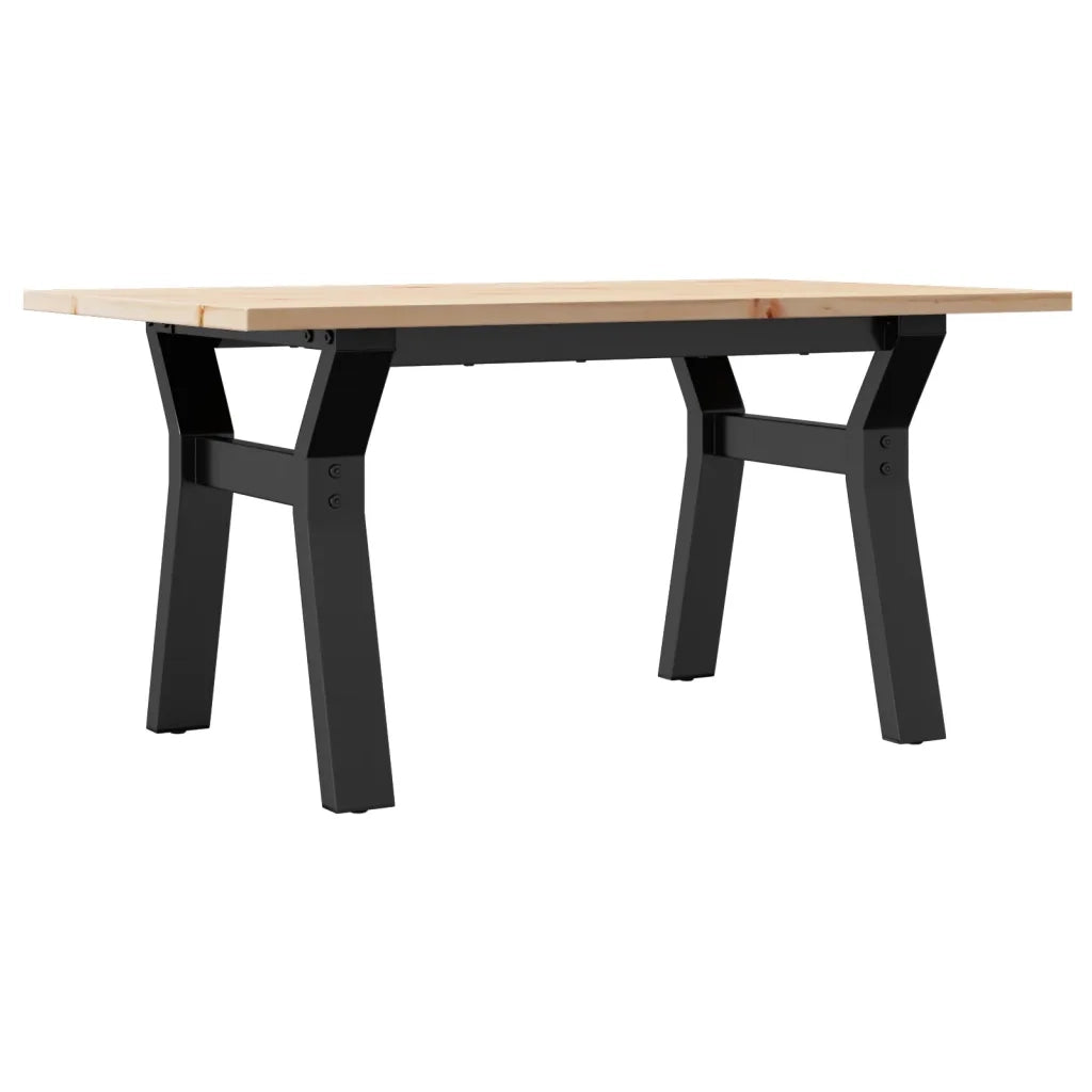 Tavolino da Salotto Telaio a Y 80x50x40 cm Legno Pino e Acciaio 3282706