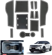 Accessori per Opel Mokka B Mokka-e 2021-2024 2025, antislipmattone in gomma per Mokka e, middenconsole deurnaadmattone, Facelift Mokka e, accessori per Mokka B (bianco)
