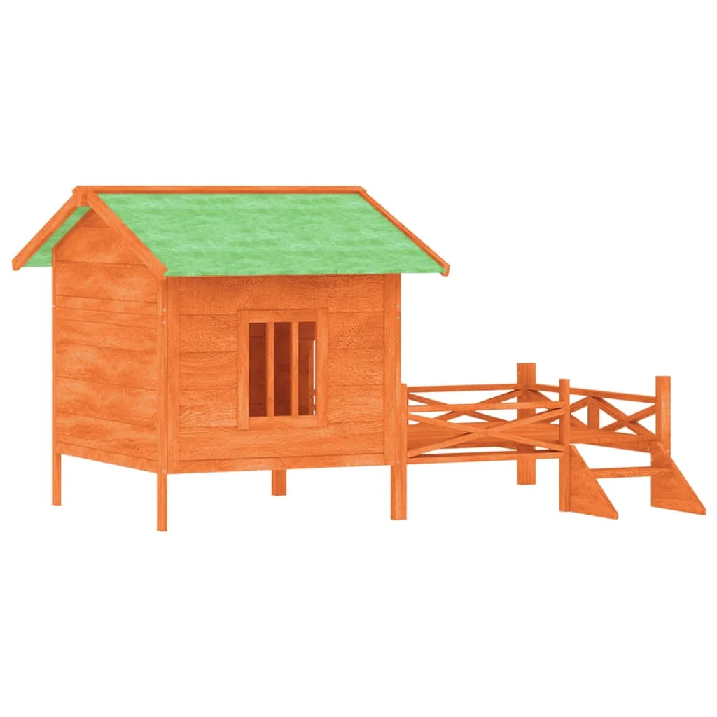 Cuccia gabbia per animali pac 159 x 120 x 88,5 cm legno di pino massiccio marrone 02_0041719