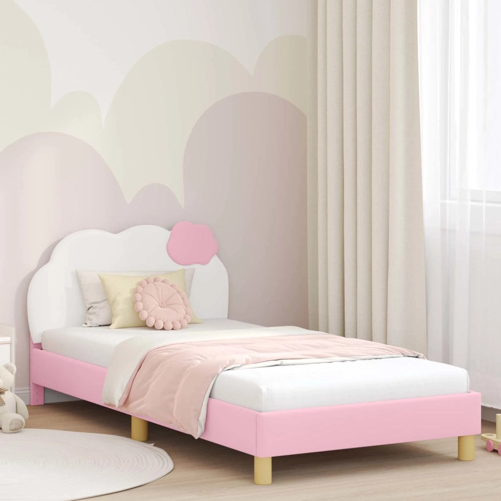 Struttura letto bambini con testata Rosa 80 x 200 cm PU