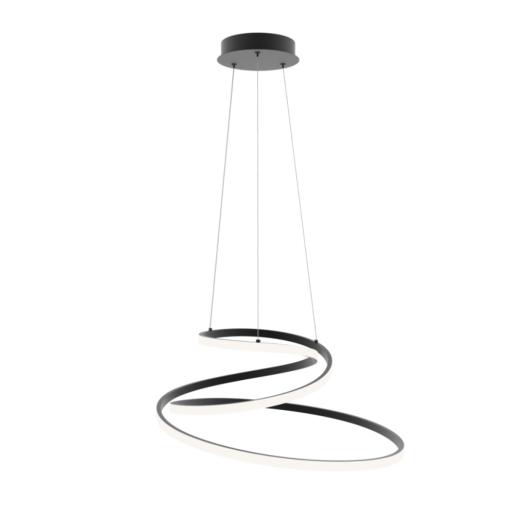 Lampada sospensione moderna anello Ø60 nera LED 60W Italux