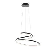 Lampada sospensione moderna anello Ø60 nera LED 60W Italux