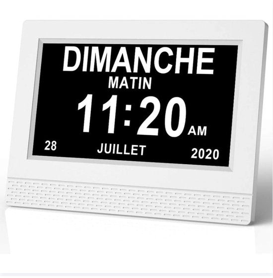 Orologio digitale con calendario, data, giorno e ora - Orologio per persone con demenza - Orologio per anziani