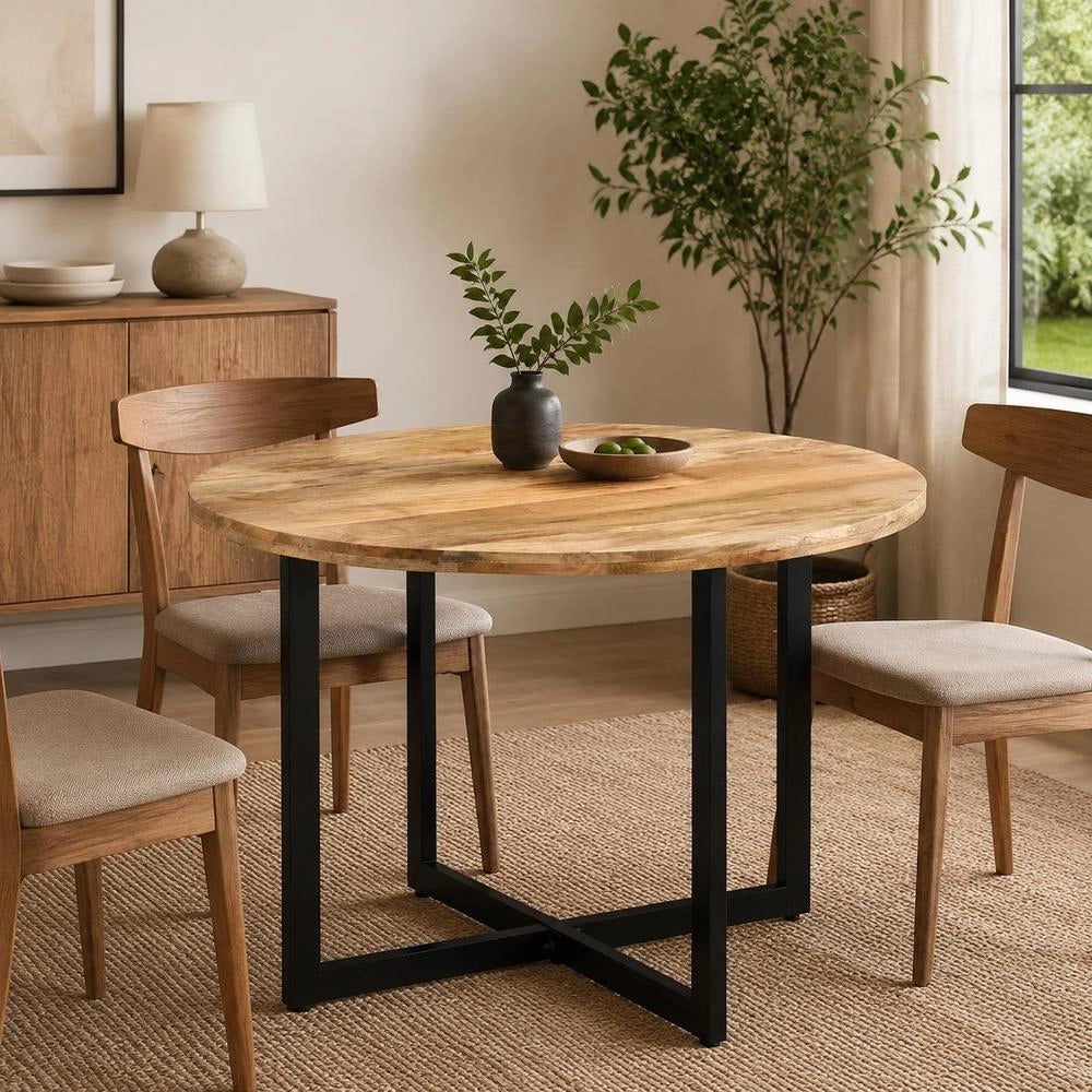 Dining Table 110x75 Cm Solid Mango Wood