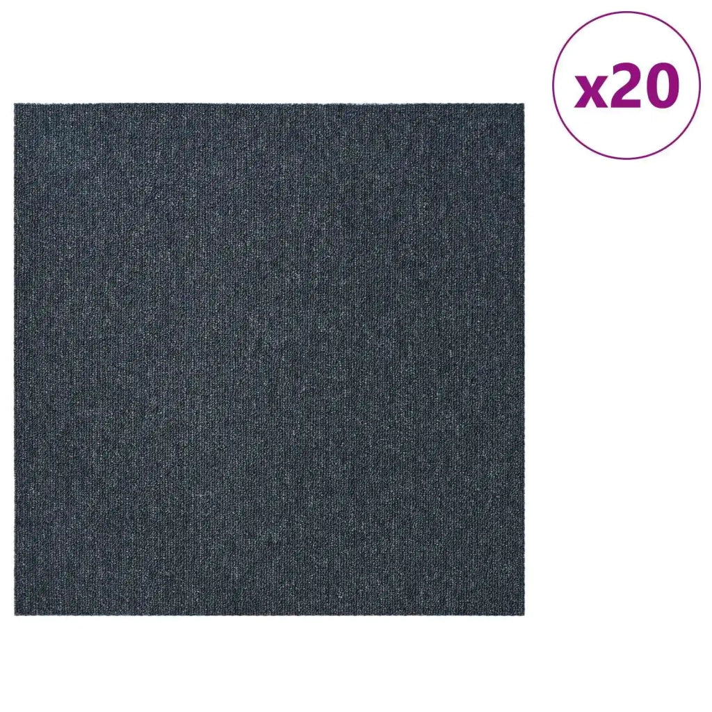 Piastrella per Tappeto Blu Grigio 50 x 50 cm 20 pz PP e Bitume CFW3945435