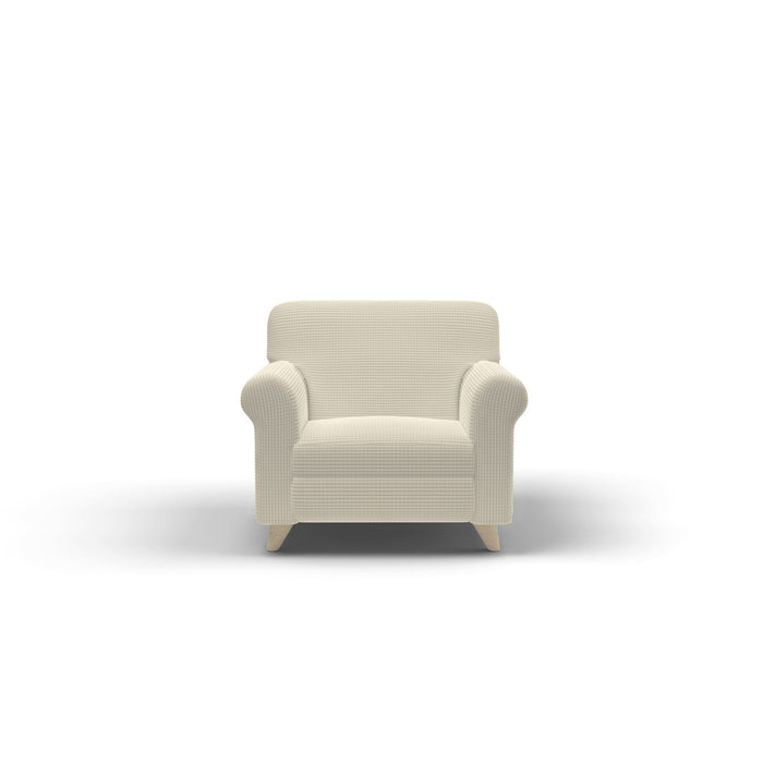 Copridivano Elasticizzato 3 Posti in Poliestere Leslie Panna