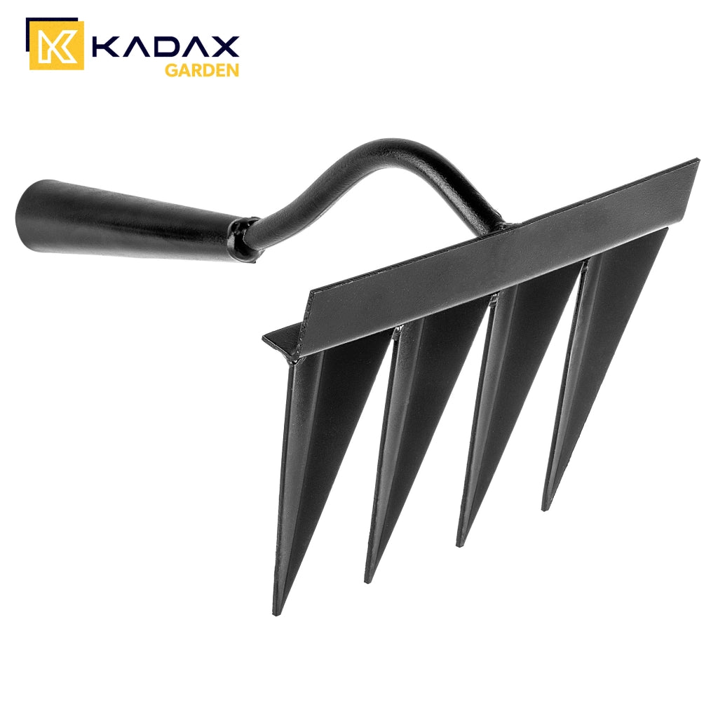 Zappa KADAX per diserbo del terreno, zappa, rastrello, allentatore da giardino a 4 denti