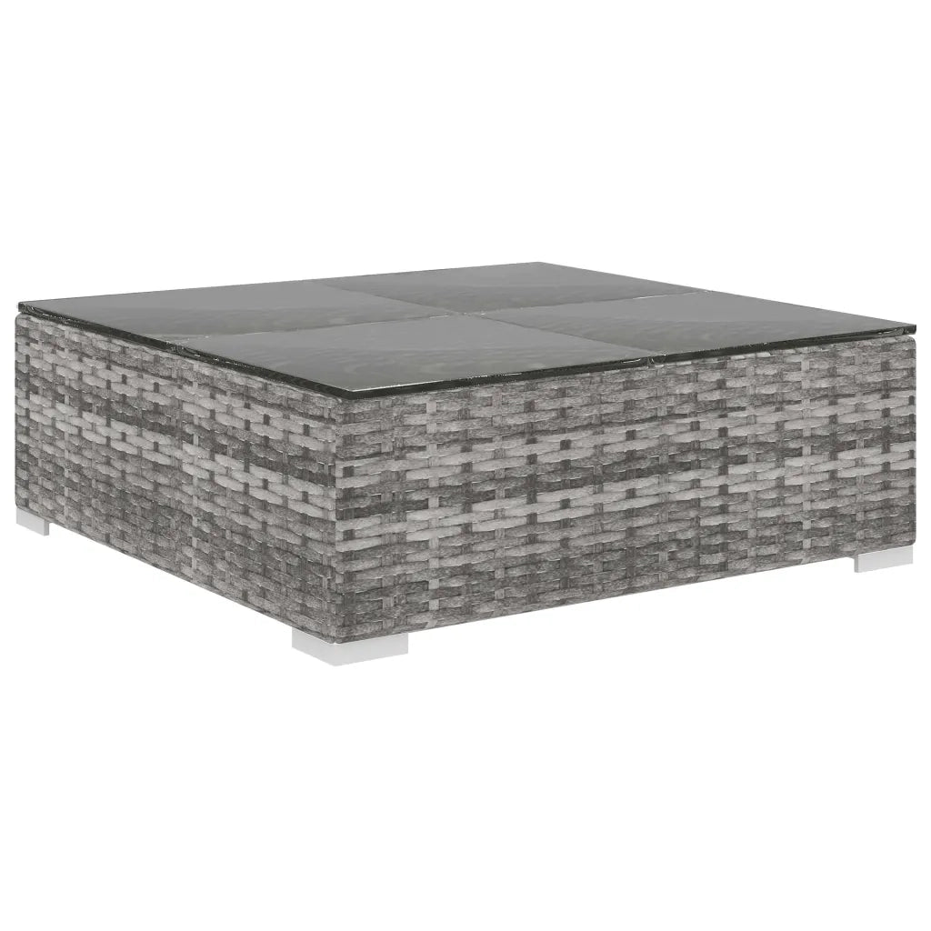 Set Divani da Giardino 8 pz con Cuscini in Polyrattan Grigio 48313