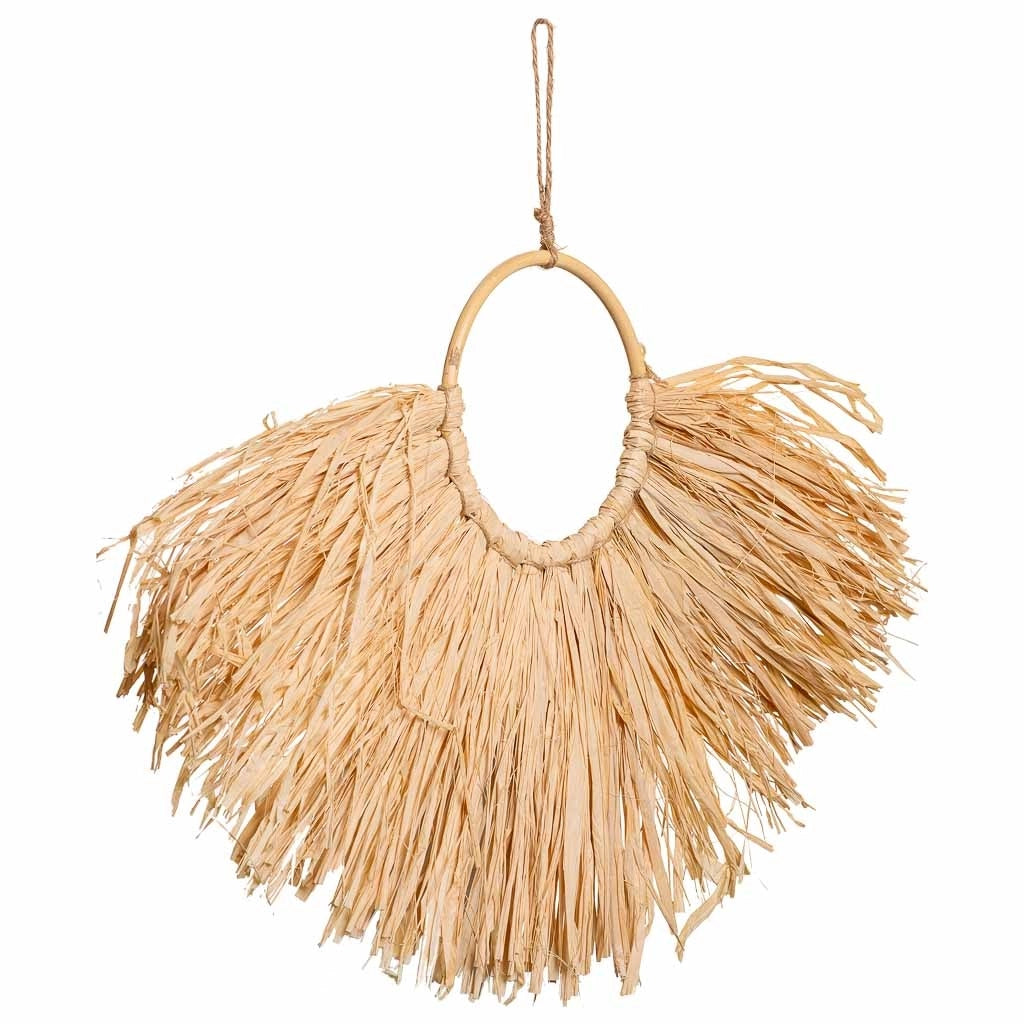 Collana decorazione muro in fibra naturale marrone 23x02x16h