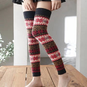Calze termici per ginocchia e gambe, calze da overknee calde per l'autunno e l'inverno, calze termiche per gambe, calze antiscivolo per ginocchia, Nero