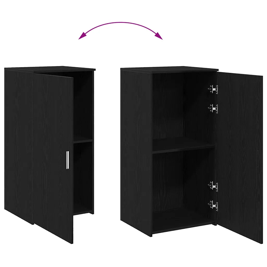 vidaXL Mobile Portaoggetti Nero 50x45x103,5 cm in Legno Multistrato