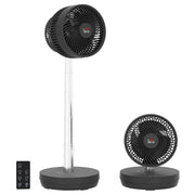 Ventilatore da scrivania con telecomando e batteria ricaricabile USB ¨C zephmum ¨C nero, regolabile in altezza e inclinazione