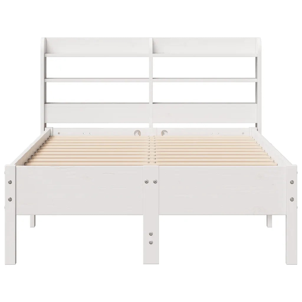 Letto senza Materasso Bianco 90x190 cm in Legno Massello Pino 3306910