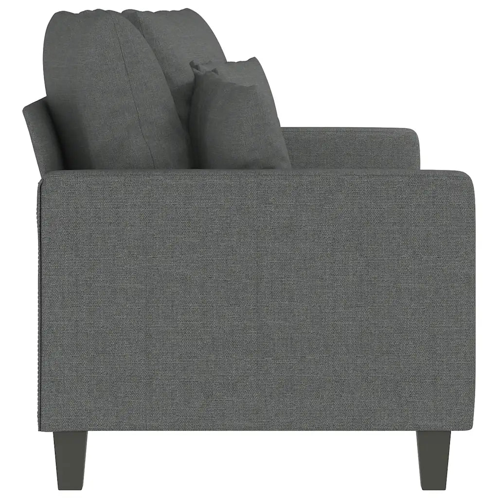 Divano a 2 Posti Grigio Scuro 140 cm in Tessuto 359268