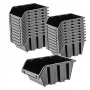 Set di 20 vassoi portaoggetti KADAX per officina, dimensioni 195x120 mm.
