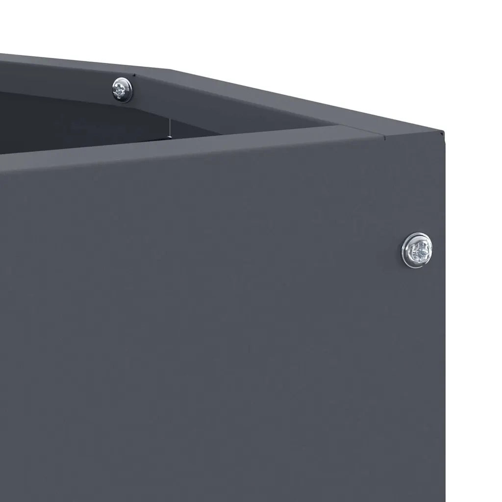 Vaso d'angolo Antracite 30 x 30 x 35 cm Acciaio