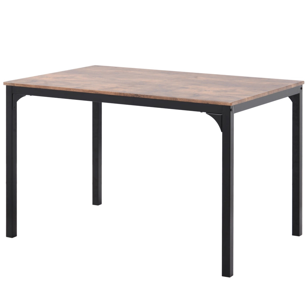 TAVOLO DA PRANZO Set da 5 pezzi 108x65 cm Marrone con 4 sedie