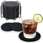 Set di sostegni rotondi in velluto per bicchieri, con 12 pezzi, sostegni per bicchieri in grigio scuro per drink, bar, tazze, sostegni per tavolo, sostegni per drink con supporto - regalo unico