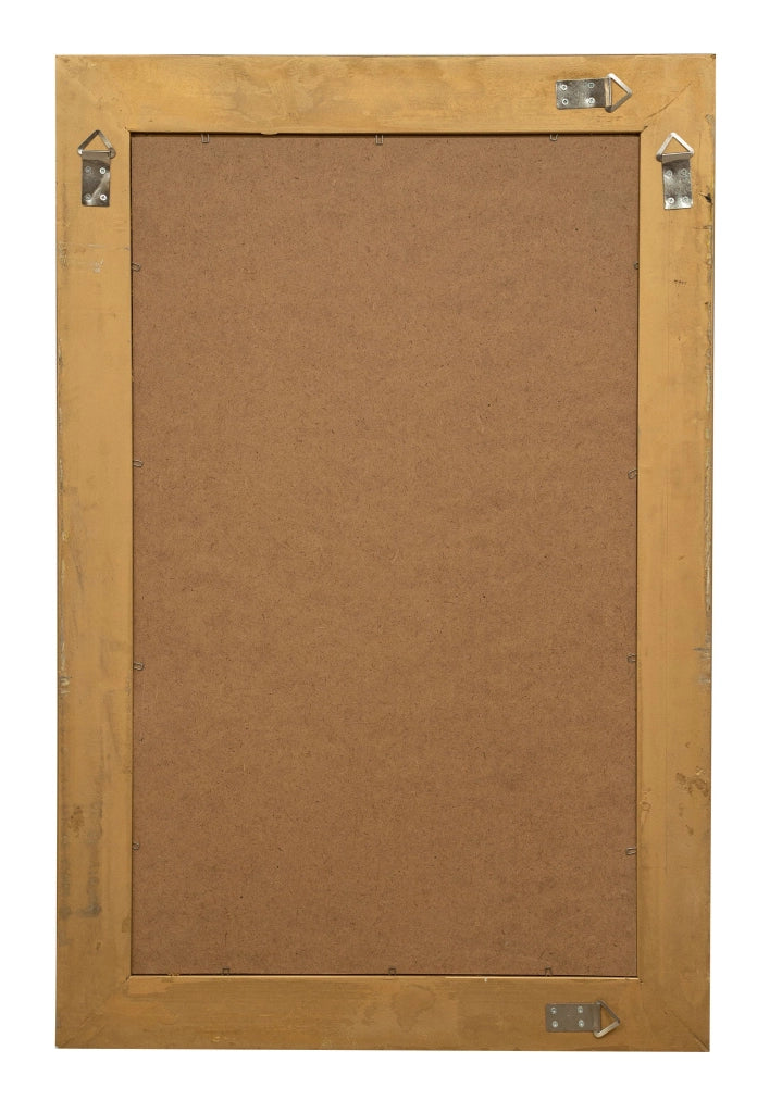 Biscottini Specchio Specchiera da parete e appendere verticale/orizzontale L60xPR4xH90 cm finitura foglia oro anticato