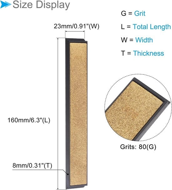 Set di pietra abrasiva diamantata (2 pezzi) Grana 80 - Smerigliatura e affinamento di metallo e attrezzi