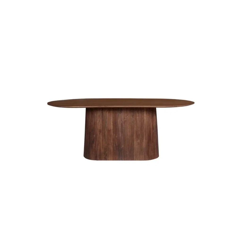 Tavolo da pranzo RIMBAUD – Effetto legno marrone – 200 cm – Stile contemporaneo