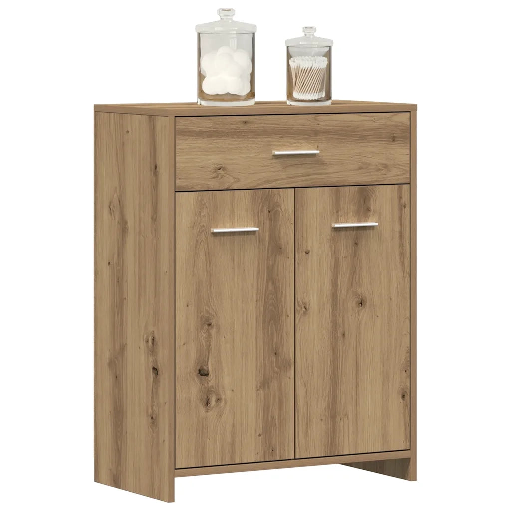 Armadietto Bagno Rovere 60x33x80 cm Legno tecnico 856288