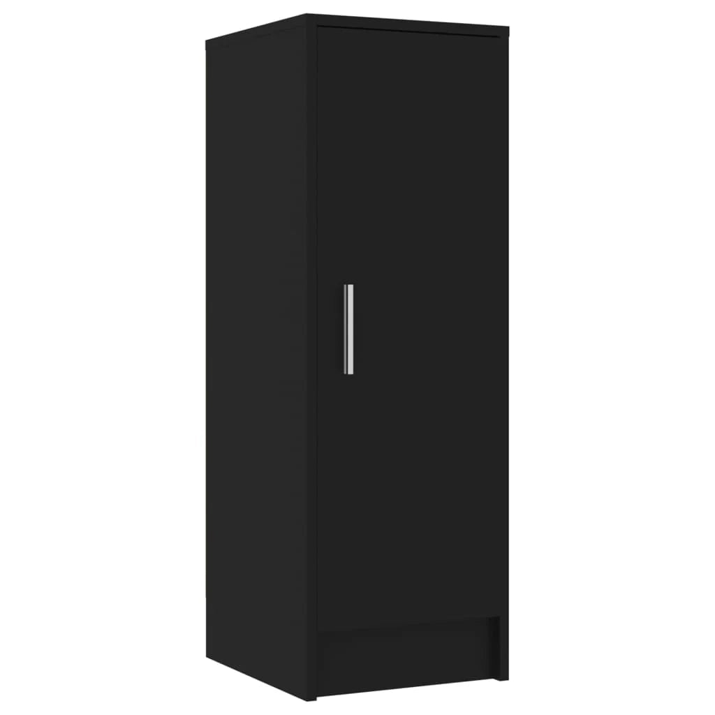 Scarpiera mobiletto portascarpe mobile per ingresso/corridoio/soggiorno 32 x 35 x 92 cm legno ingegnerizzato nero 02_0021967