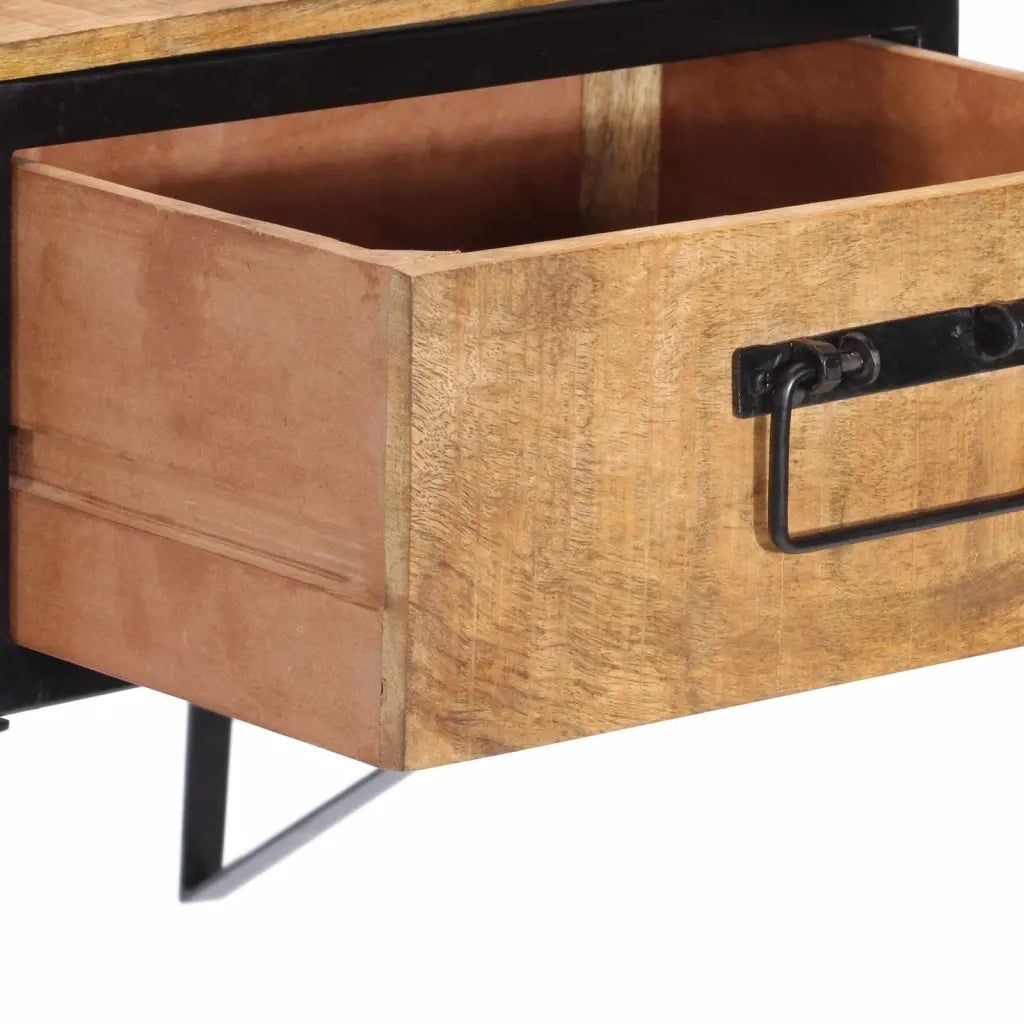 Comodino | Armadio da Notte | Mobiletto da notte 40x35x40 cm in Legno Massello di Mango
