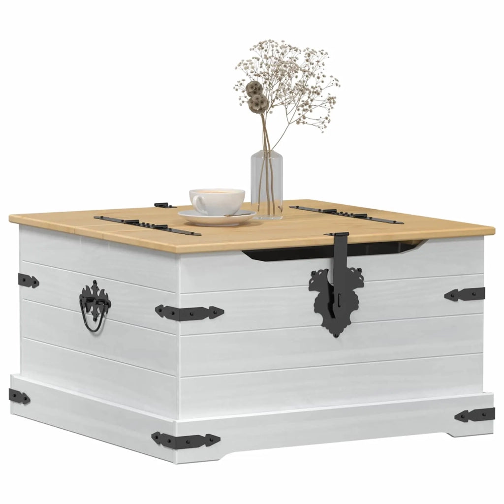 storage box Bianco 78 x 78 x 45 cm Pino massello CFW5963281