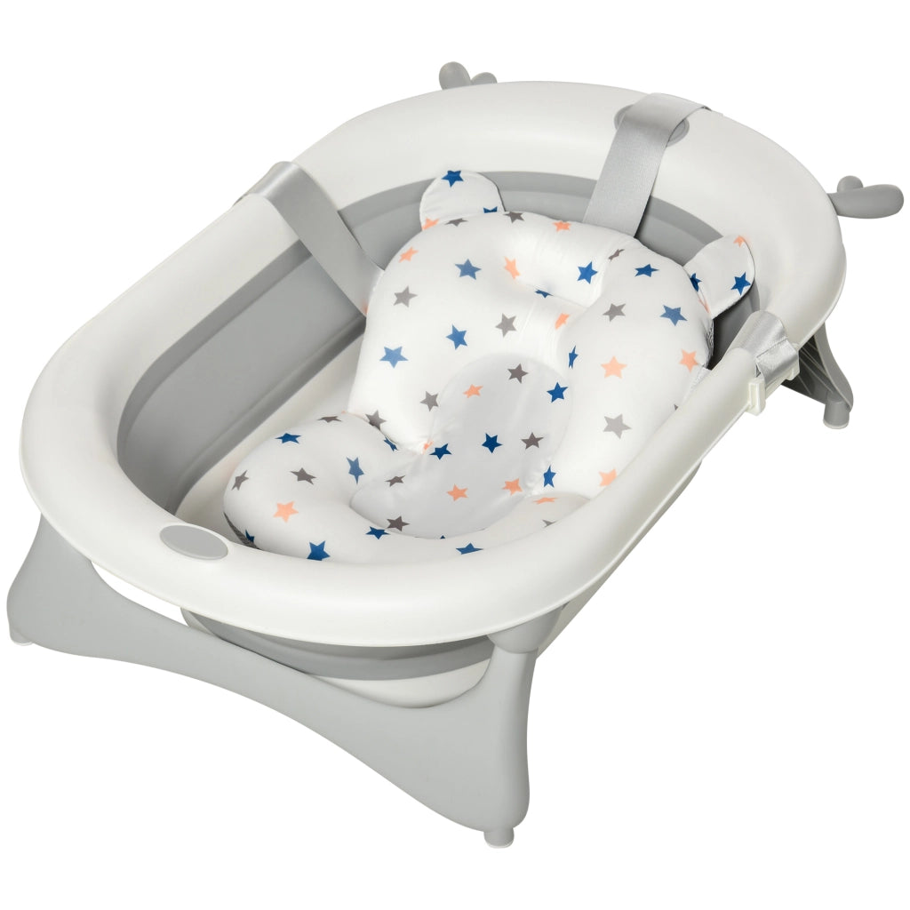 Vasca da bagno pieghevole per bambini 0-3 anni ¨C zephmum ¨C 81.5x50.5x23.5cm, Bianco