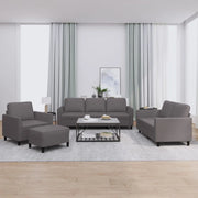 Set di Divani 4 pz con Cuscini Grigio in Similpelle 3201747