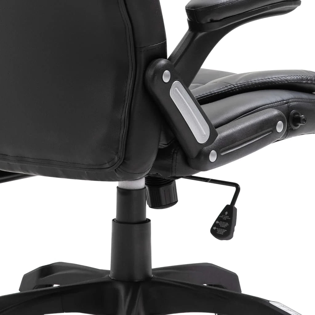 Sedia da ufficio/sedia da studio/sedia per computer in similpelle nera 02_0024044