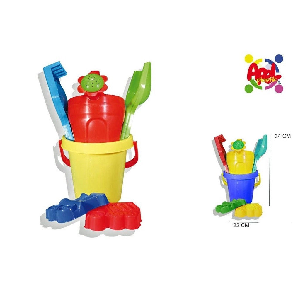 Trade Shop - Set Secchiello Con Accessori Palette Giochi Estate Mare Spiaggia Marine 112950a -