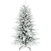 Albero di Natale Artificiale 150cm con Neve ¨C zephmum ¨C 1162 Rami, Pieghevole, Base in Metallo