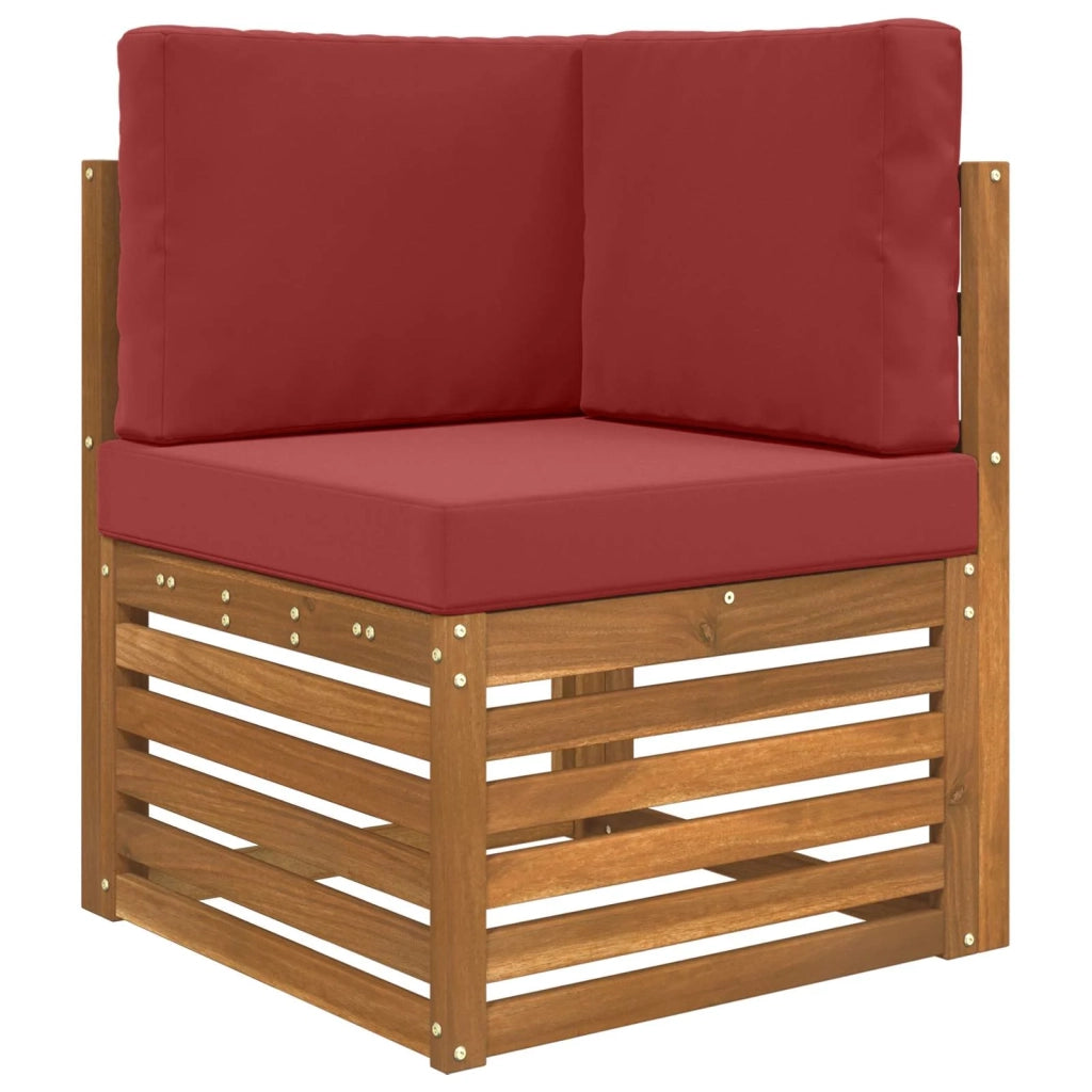 Cuscino per divano da esterno 3 pcs Rosso vino Poliestere 900753
