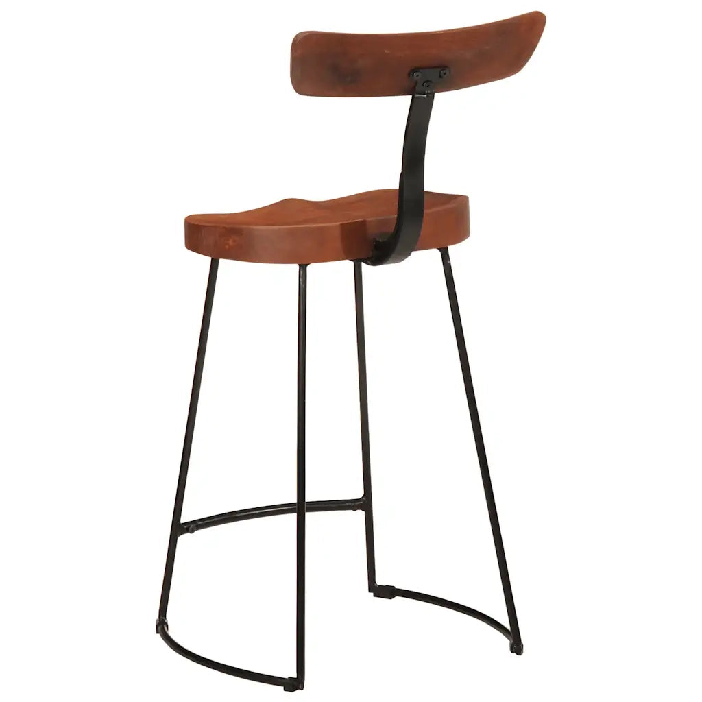 Sgabelli da Bar 2 pz 49x43x88 cm in Legno Massello di Mango